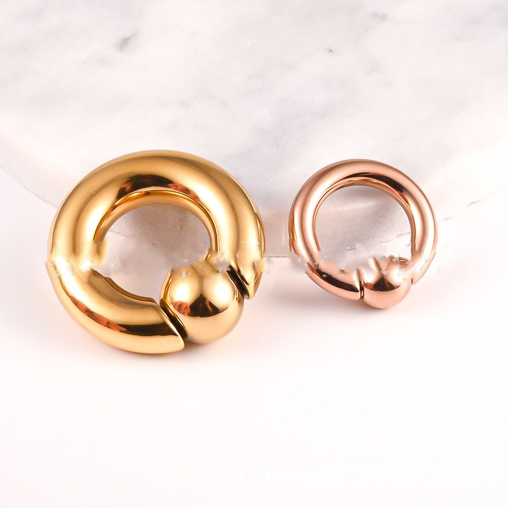 Stainless Steel BCR Large Size Card Multi-purpose Ring