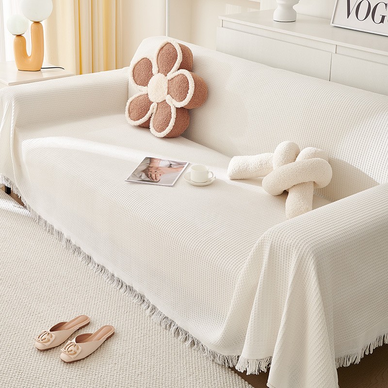 Sofa Towel Full Cover Cloth Ins Cream Style Cotton Yarn Camping Rugs Sofa Cushion Cover Towel