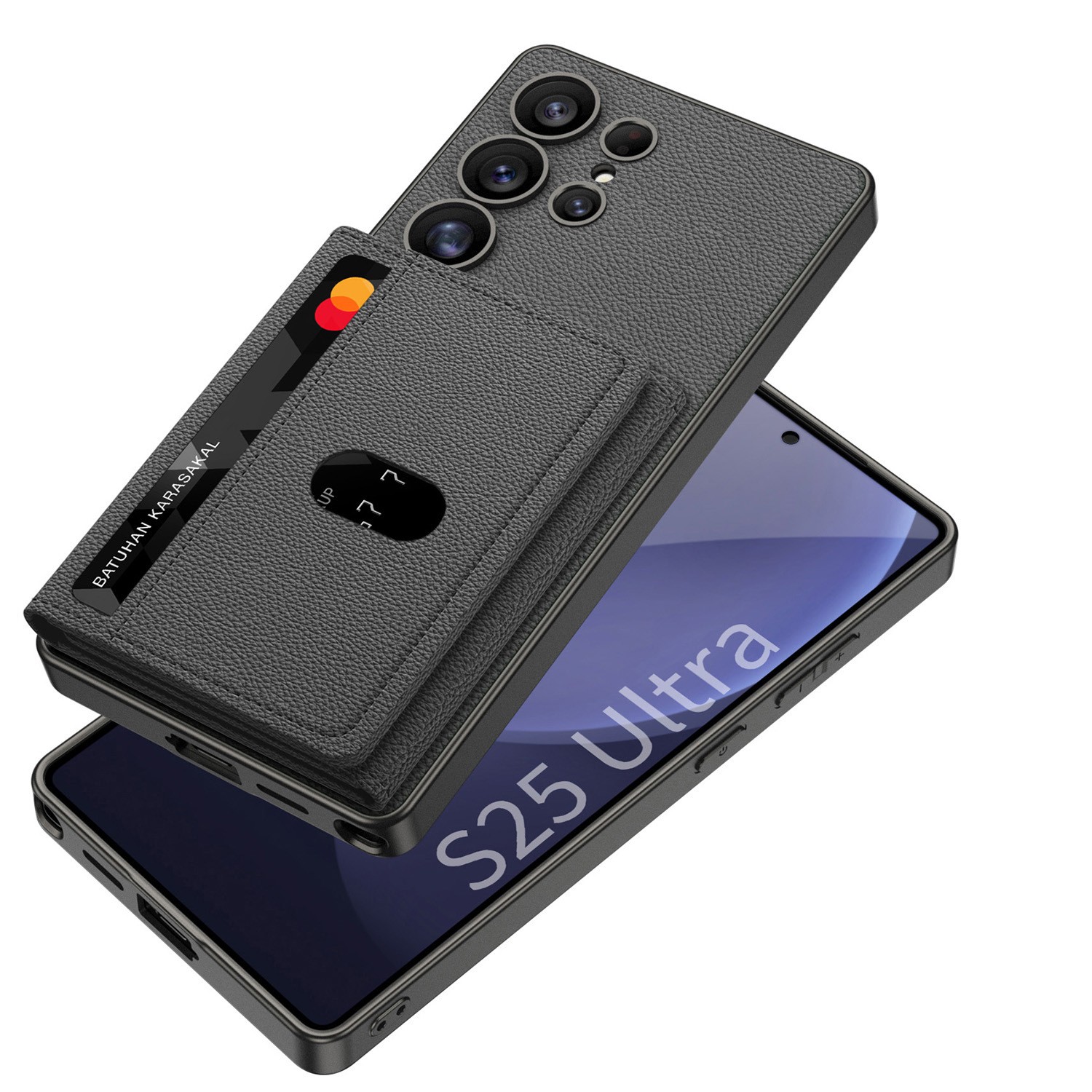 Built-in Wireless Charger Phone Case Magnetic Split Wallet Case With Stand