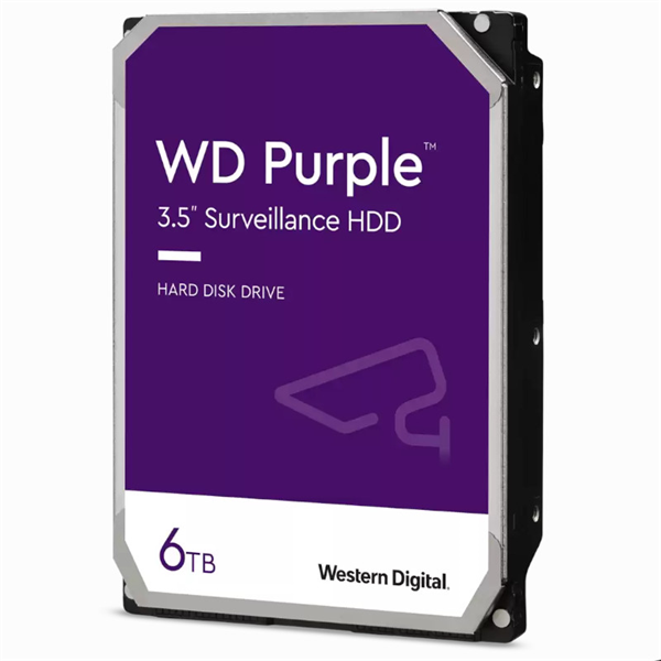 WD Purple 6TB SATA 3.5" Intellipower 256MB Surveillance HDD