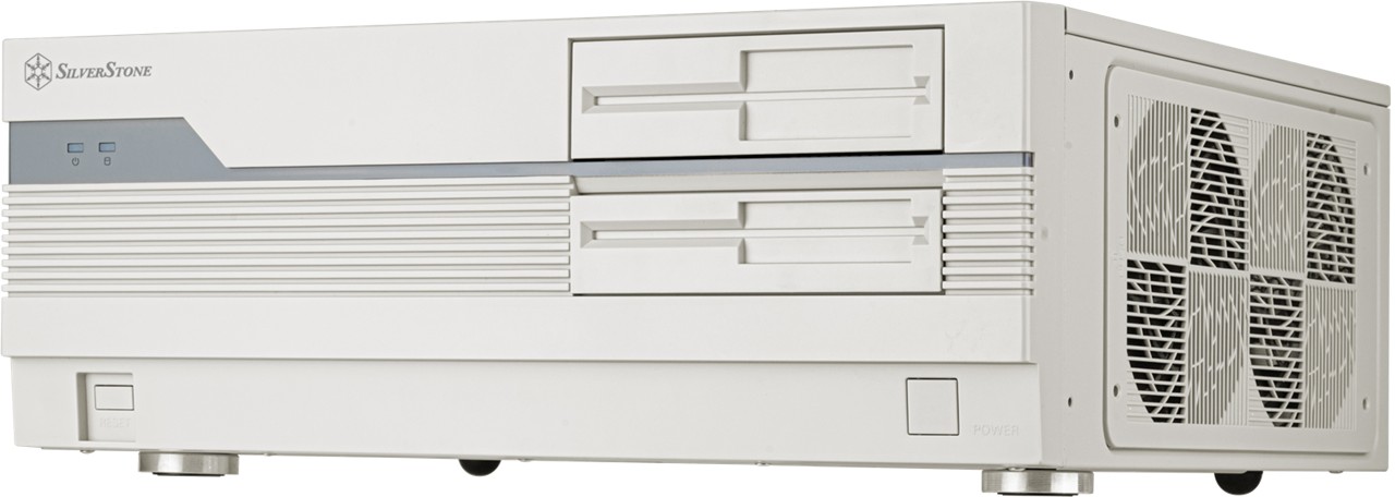 SilverStone FLP01W Retro-inspired HTPC ATX Case - White