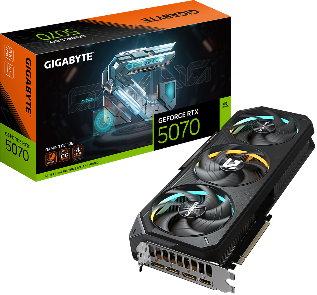 Gigabyte GV-N5070 Gaming OC-12GD RTX5070 12GB PCIE Graphics Card