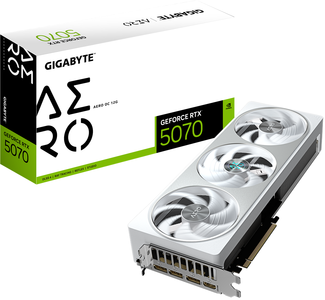 Gigabyte GV-N5070Aero OC-12GD RTX5070 12GB PCIE Graphics Card