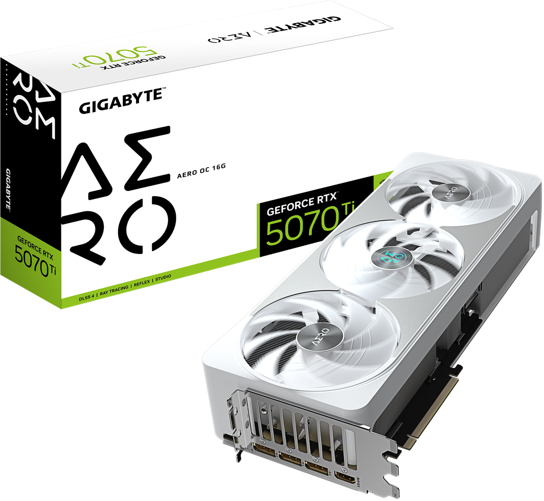 Gigabyte GV-N5070TiAERO OC-16GD RTX5070Ti 16GB PCIE Graphics Card