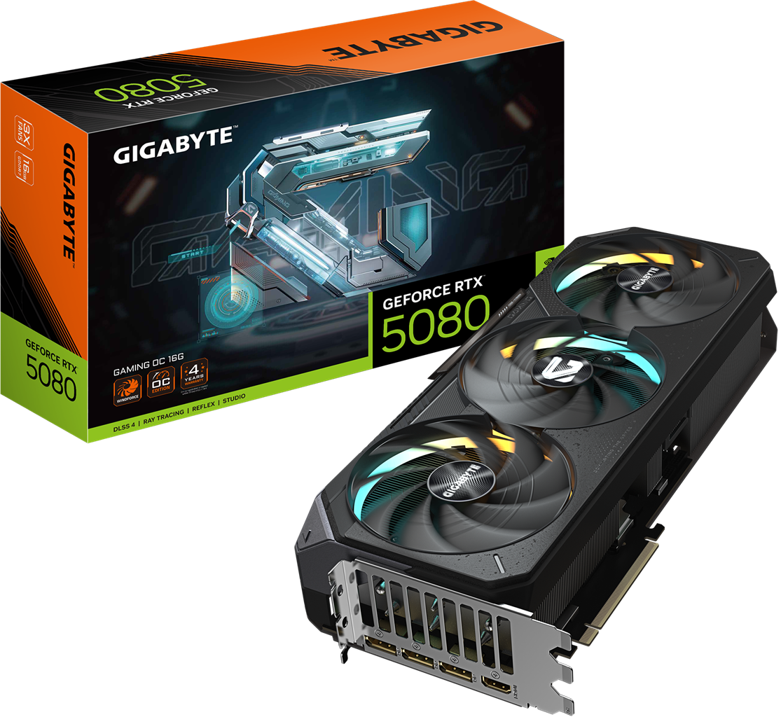Gigabyte GV-N5080Gaming OC-16GD RTX5080 16GB GDDR6X PCIE Graphics Card