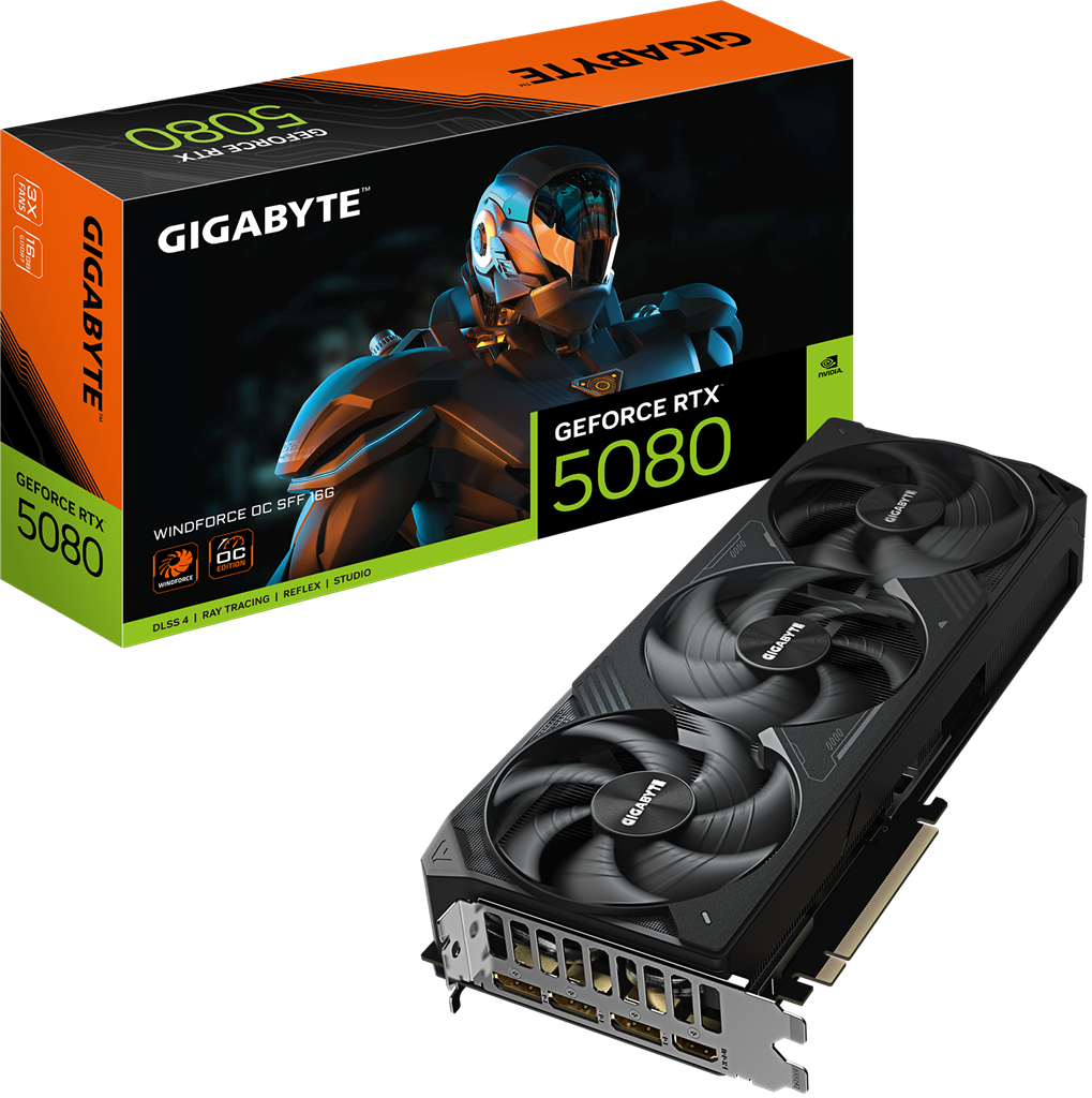Gigabyte GV-N5080WF3OC-16GD RTX5080 16GB GDDR6X PCIE Graphics Card