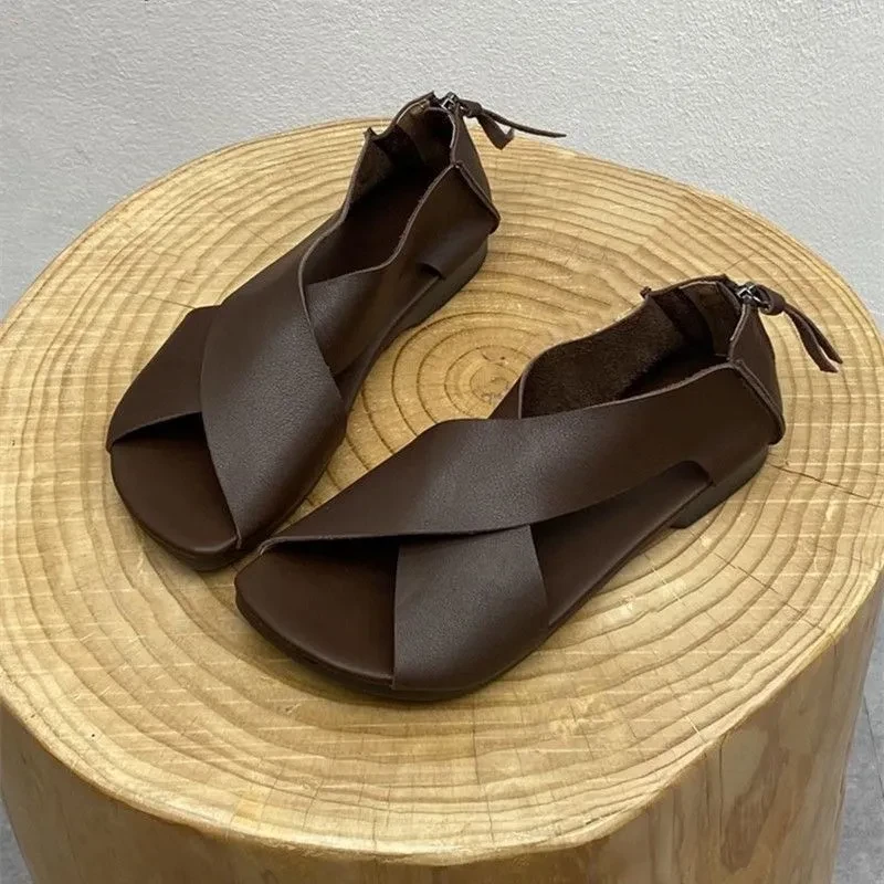 leather walking sandals womens