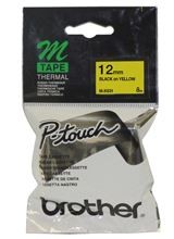 Brother MK-631 12mm x 8m Black on Yellow M Label Tape