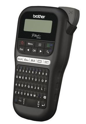 Brother PTH110BK Durable P-Touch Black Label Printer