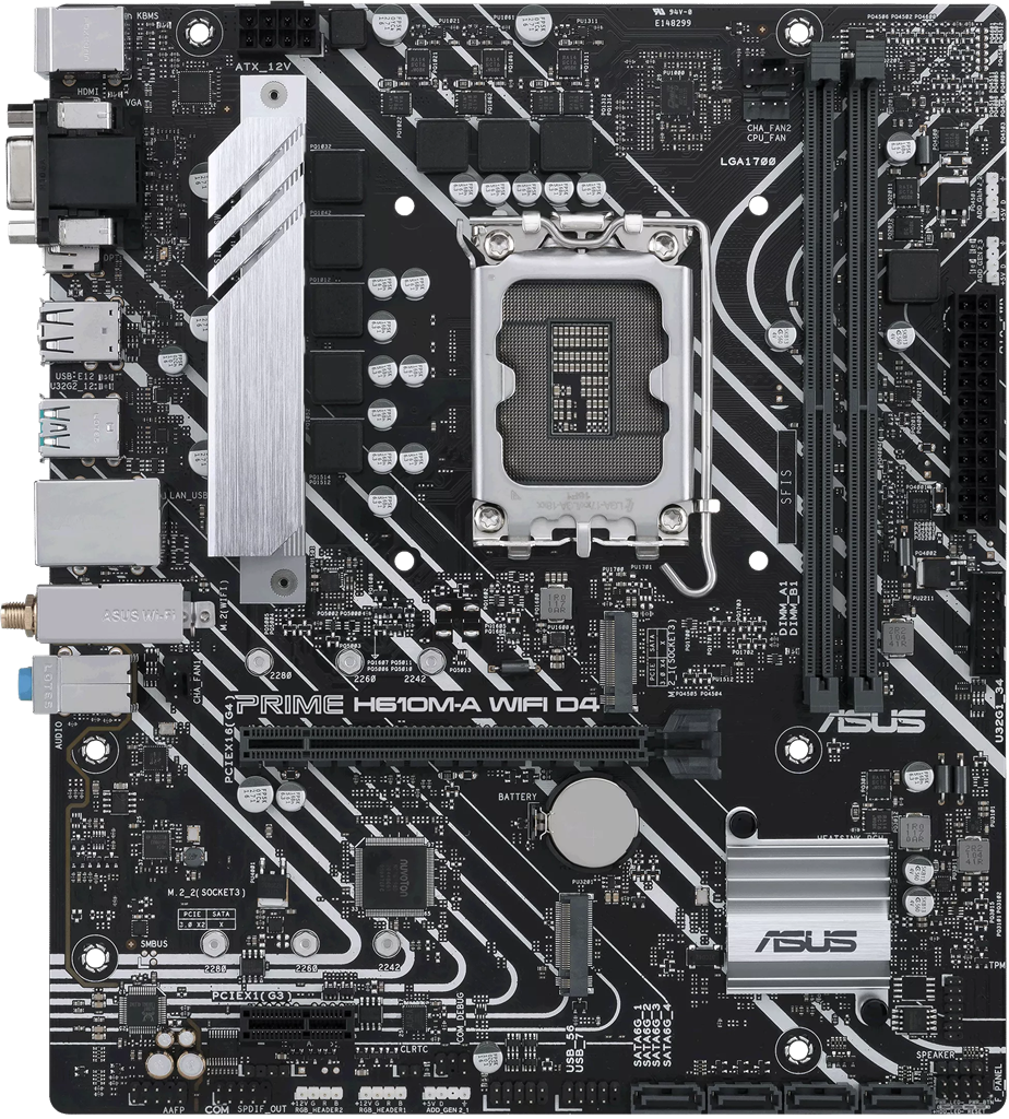 Asus Prime H610M-A WIFI D4 mATX LGA1700 Motherboard
