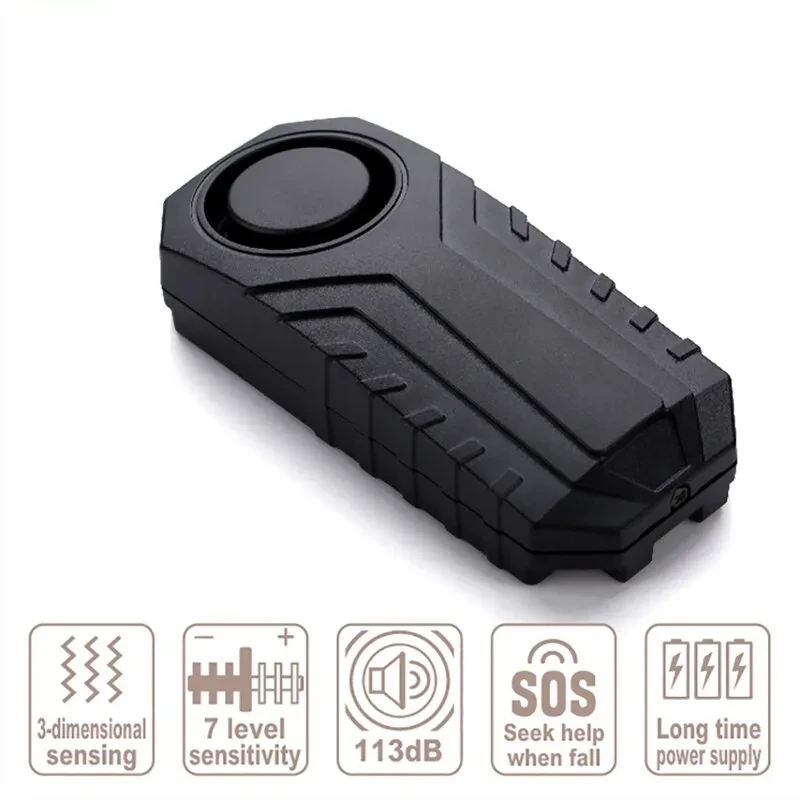 Elecpow Bike Alarm Remote Control Waterproof Electric Bicycle Motorcycle Anti-Theft Alarm Vibration Sensor