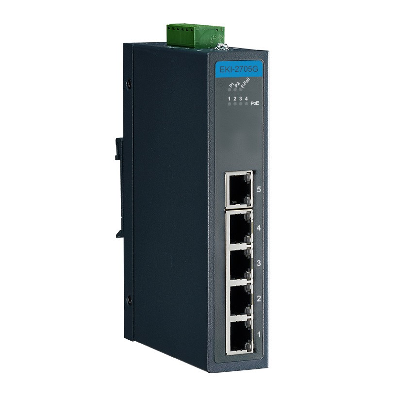 Advantech EKI-2705G-1GPI-A 4 Port PoE 24-48VDC Switch