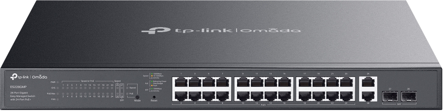 TP-Link ES228GMP Omada SDN 24 Port Gigabit Smart Switch PoE+