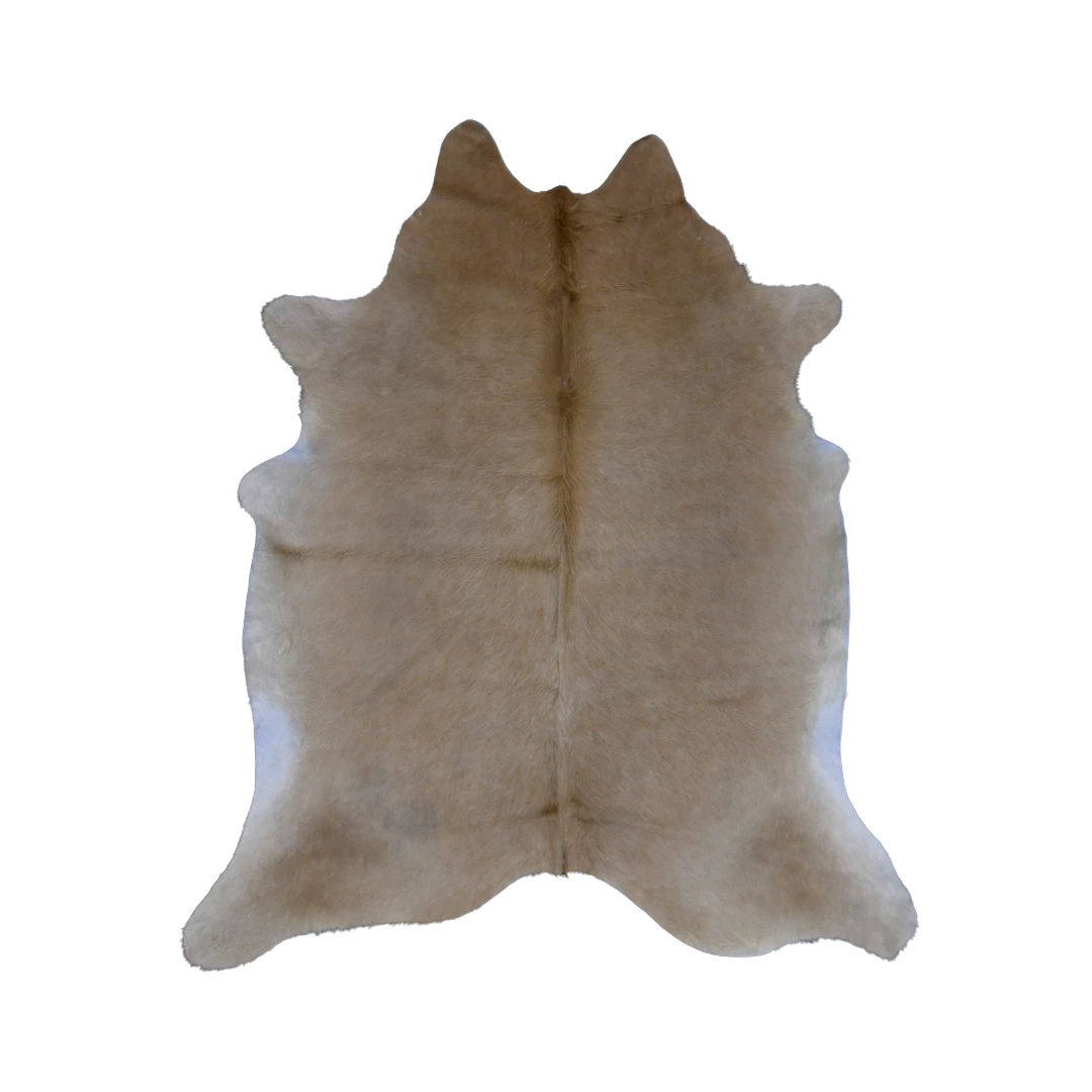 NATURAL COWHIDE RUG SOLID BEIGE