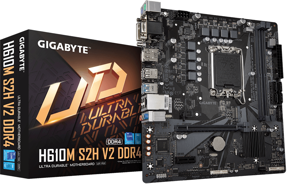 Gigabyte H610M S2H V2 DDR4 mATX LGA1700 Motherboard