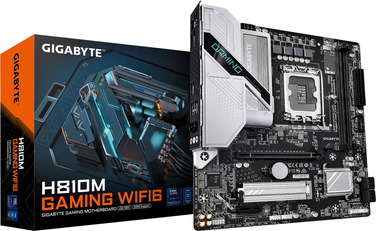 Gigabyte H810M Gaming WiFi6 DDR5 mATX LGA1851 Motherboard