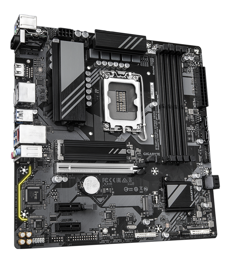 Gigabyte B760M DS3H WF6E Gen5 DDR5 mATX LGA1700 Motherboard