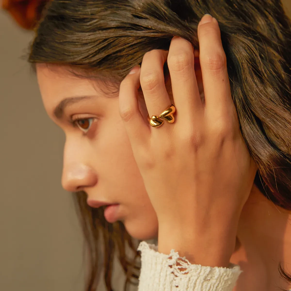 Open Rings Golden