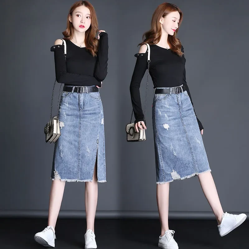 Denim Skirt Plus Size