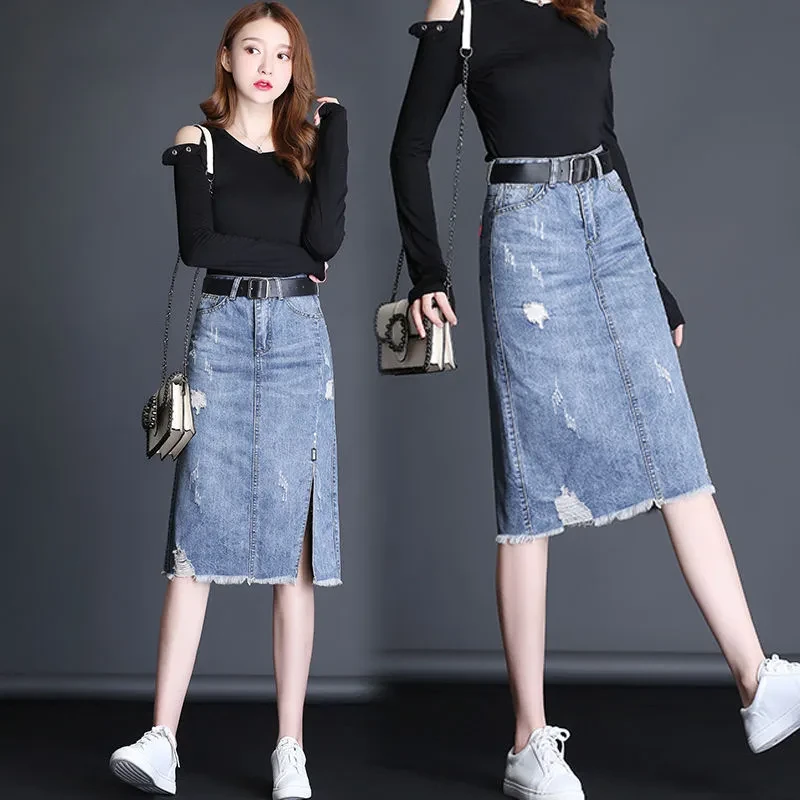 Denim Skirt Plus Size