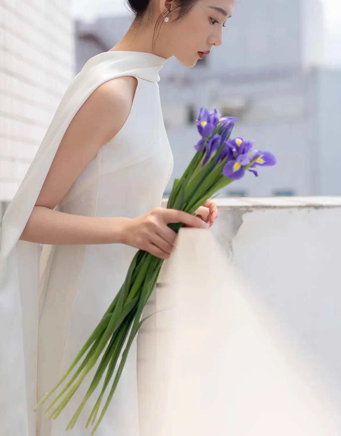 White Satin Dress