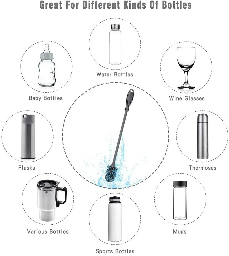 A Long Brush For Cleaning Bottles