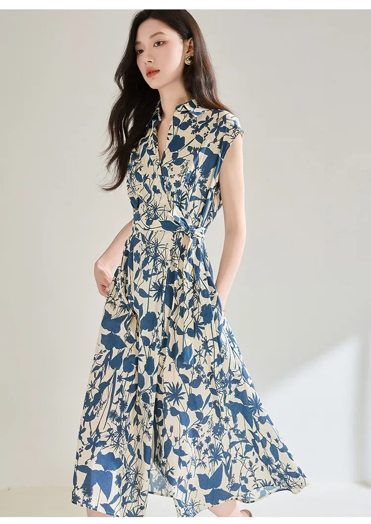 A White And Blue Dress