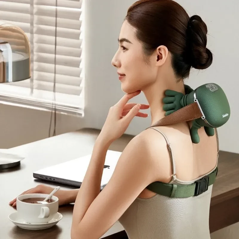Compact New Neck Shoulder Massager 4D Kneading with Heat