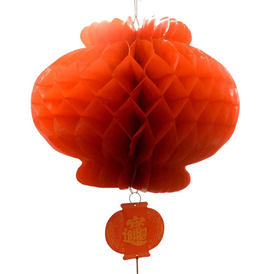 Lantern Round Puff Red 20"