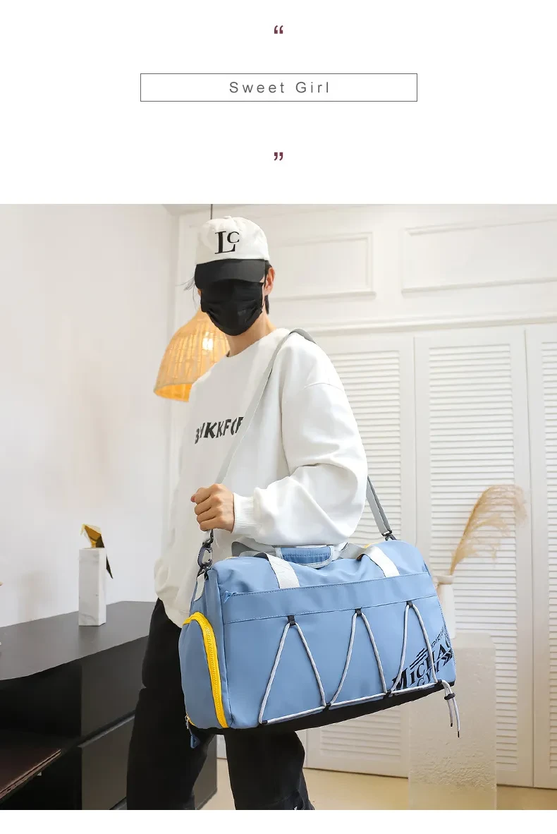 Large Capacity Lightweight Tote Luggage Bag Dry Wet Separation Swimming Gym Bags