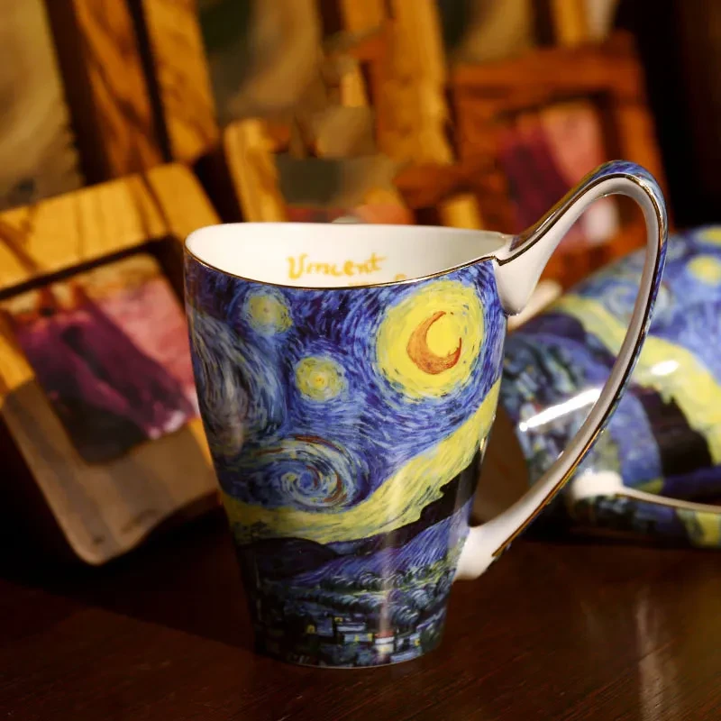 European Retro Couple Large Capacity Mug
