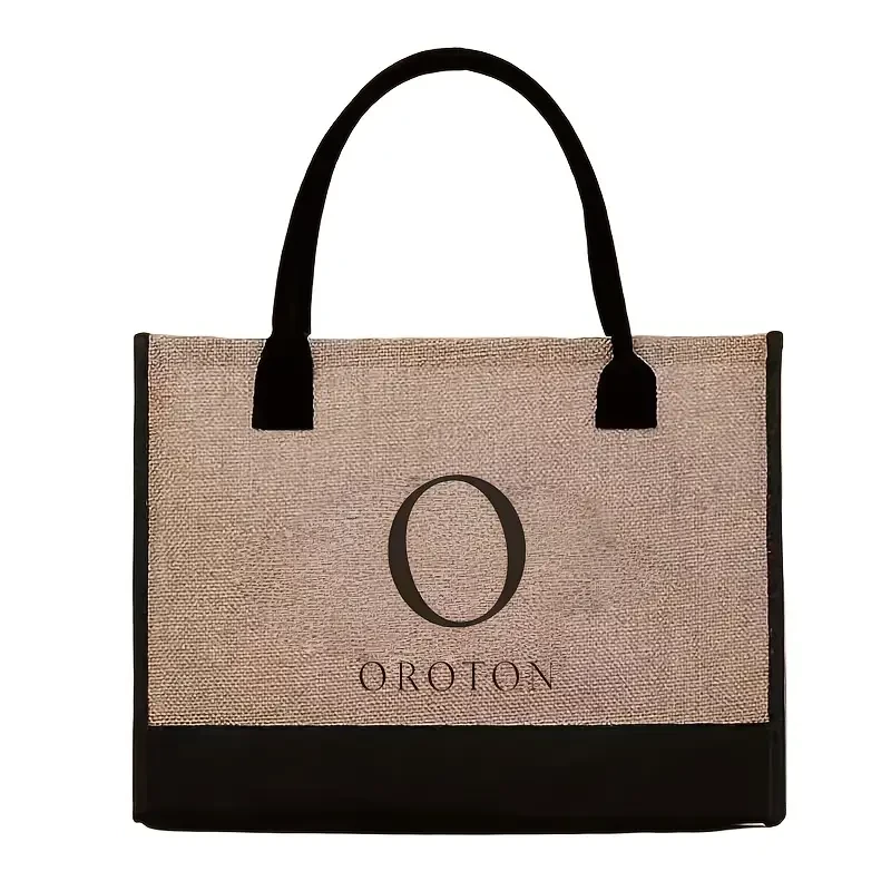 OROTON Luxury Jute Tote Handbag for Men & Women
