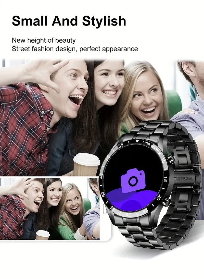 LIGE Men's Smart Watch Premium Smart Watch with Wireless Talk, Fitness Tracker, and Outdoor Features