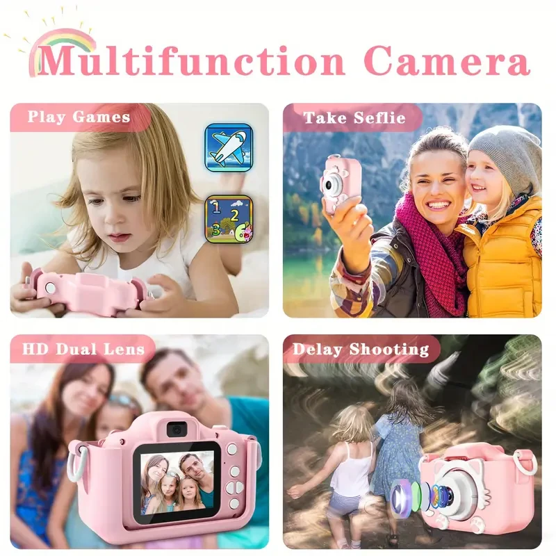KIISDA Kids Camera  1080P HD, 48MP, Fun and Educational Gift for Young Photographers