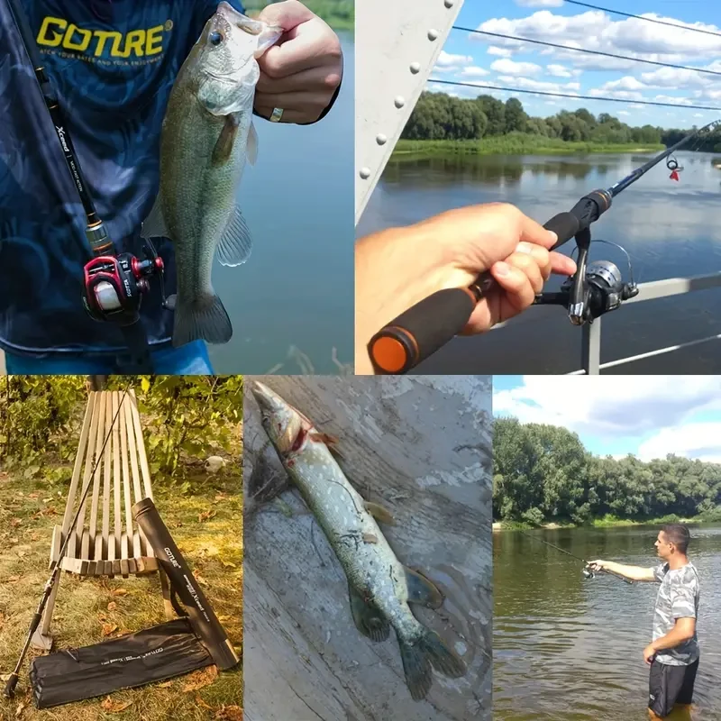 Goture Xceed Carbon Spinning/Casting Fishing Rod  Versatile 4-Piece Travel Rod for All Your Fishing Adventures
