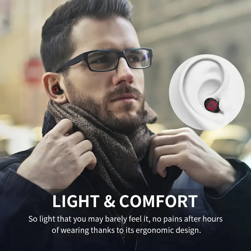 CyberDyer Men's Earbuds: Premium Wireless Sound with Intelligent Noise Cancellation