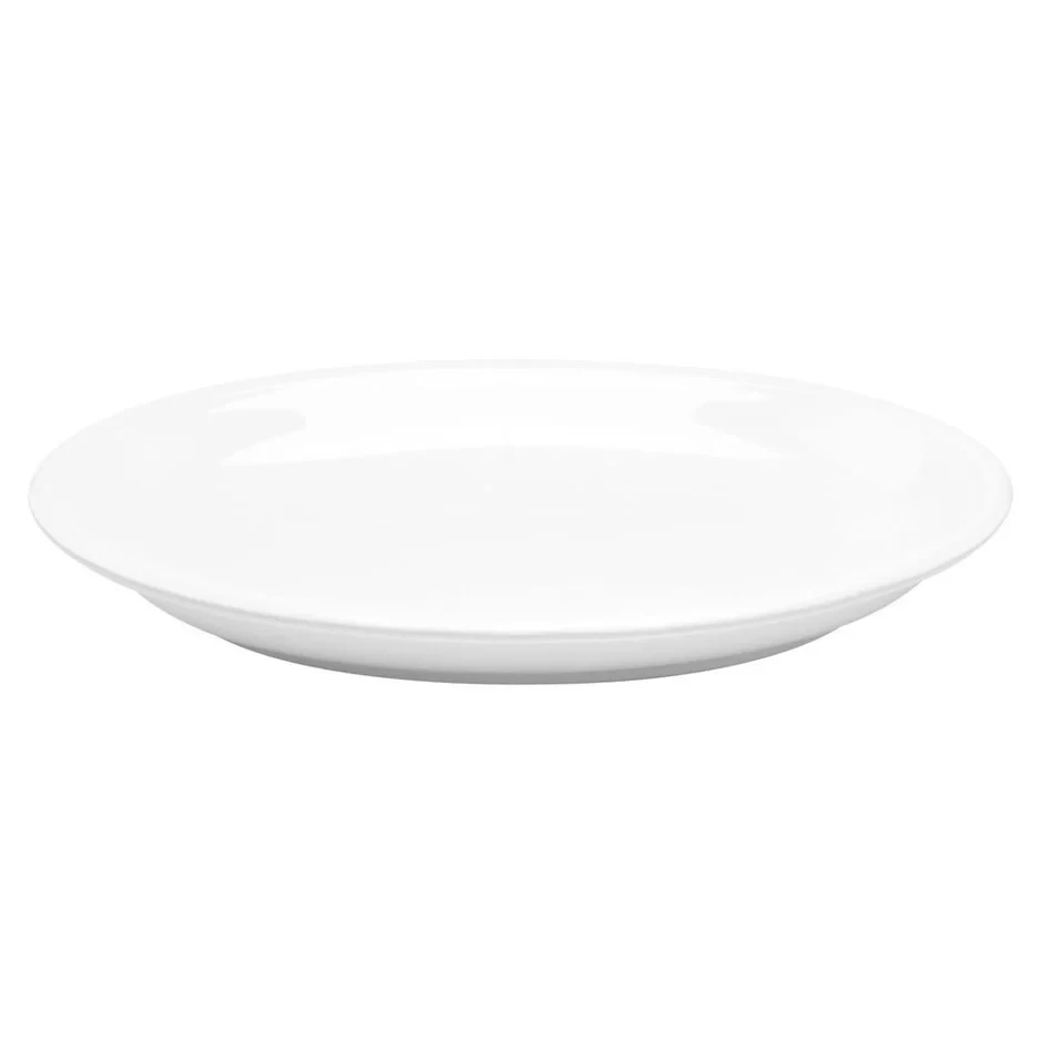 Crockery Plate Oval Deep White 10"