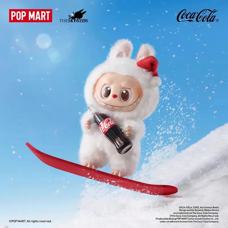 POP MART LABUBU Coca-Cola Plush Furry Blind Box Pendant  Collectible Plush Charm