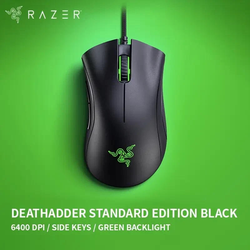 Razer DeathAdder Standard Edition Gaming Mouse  6400 DPI Optical Sensor, Wired USB Design