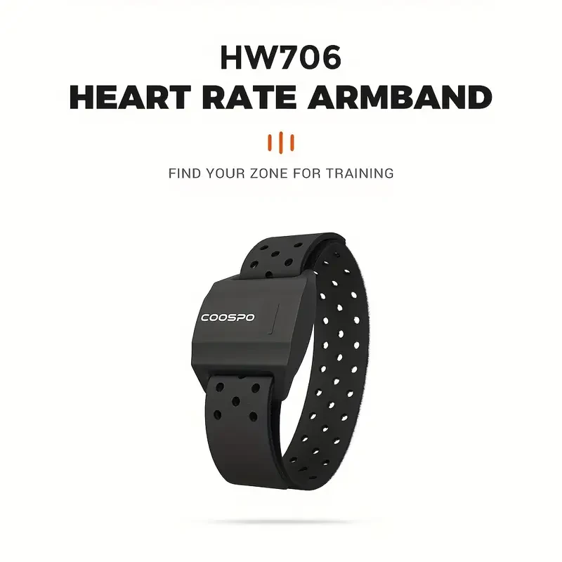 COOSPO HW706 Wireless ANT+ Heart Rate Monitor Armband USB Rechargeable Fitness Tracker