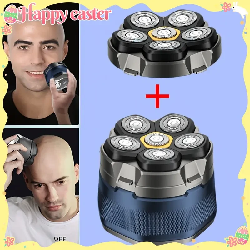 FEIYBA Cordless Electric Shaver with Spare Blade Mesh 6-Speed Rotating Shaver, USB Rechargeable