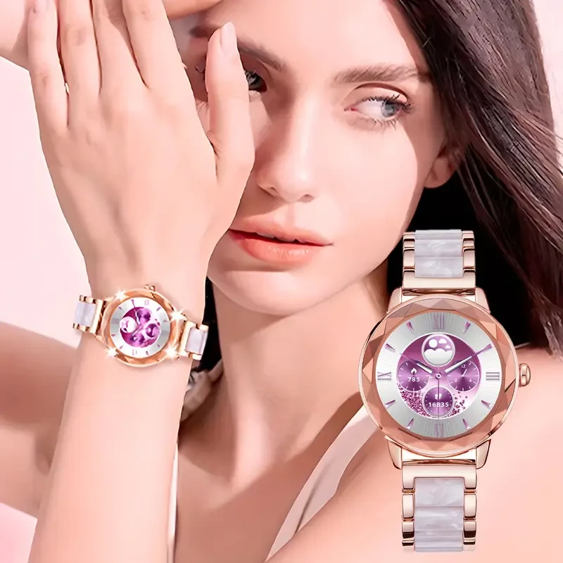 RESOPINDA 2025 Womens Smartwatch  Elegant Design with Health Tracking & Wireless Calling (Golden)