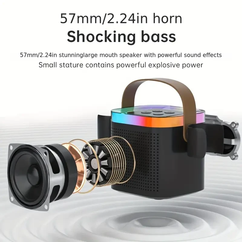 TANALAZ Portable Wireless Karaoke Speaker System  Type-C Rechargeable with Wireless Microphone & Bass Boost
