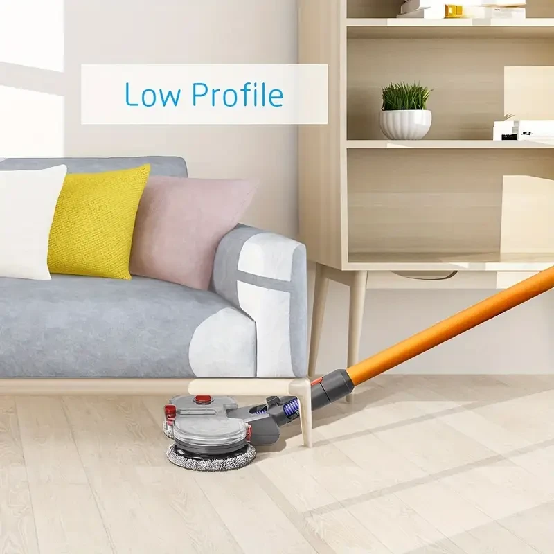 Electric Double Mop Attachment for Dyson V7/V8/V10/V11/V15  Dual Spin Head with Washable Pads & Water Tank