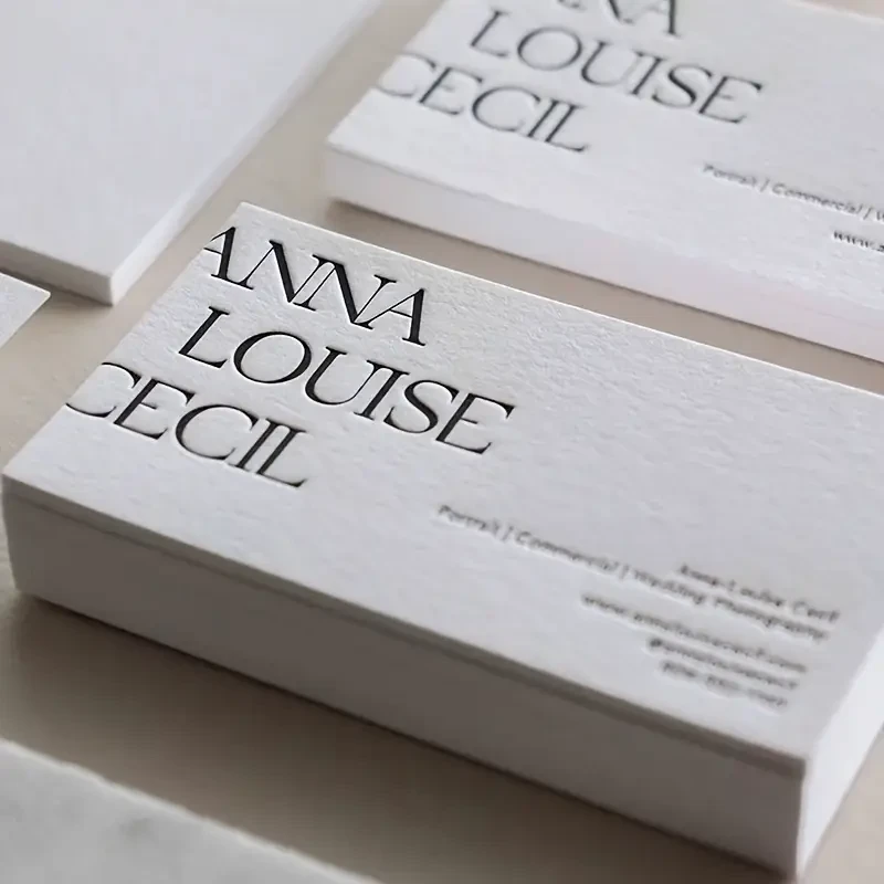 Custom Matte Luxury Business Cards Premium Copperplate Paper, Double-Sided Printing (200/500/1000pcs)