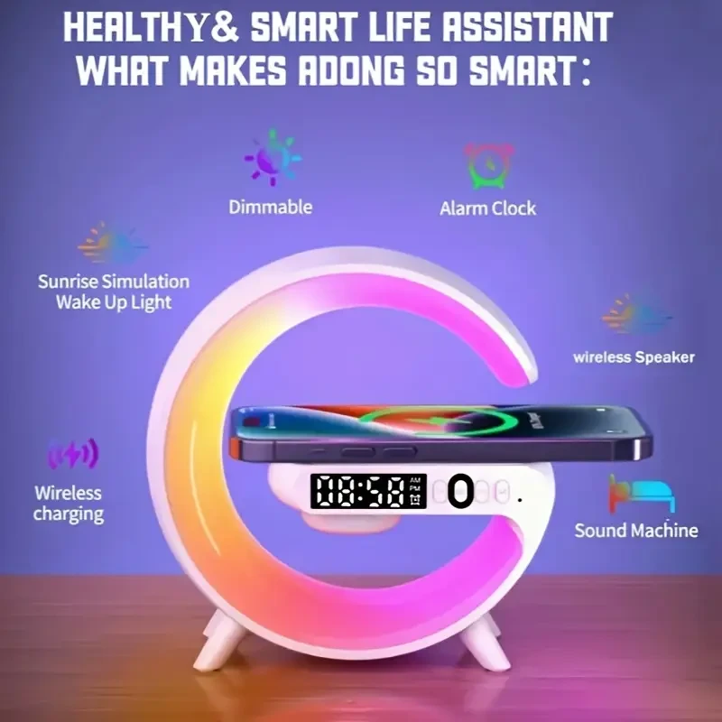 Kouzone Wireless BT Speaker + Fast Charger + Wake-Up Ligh