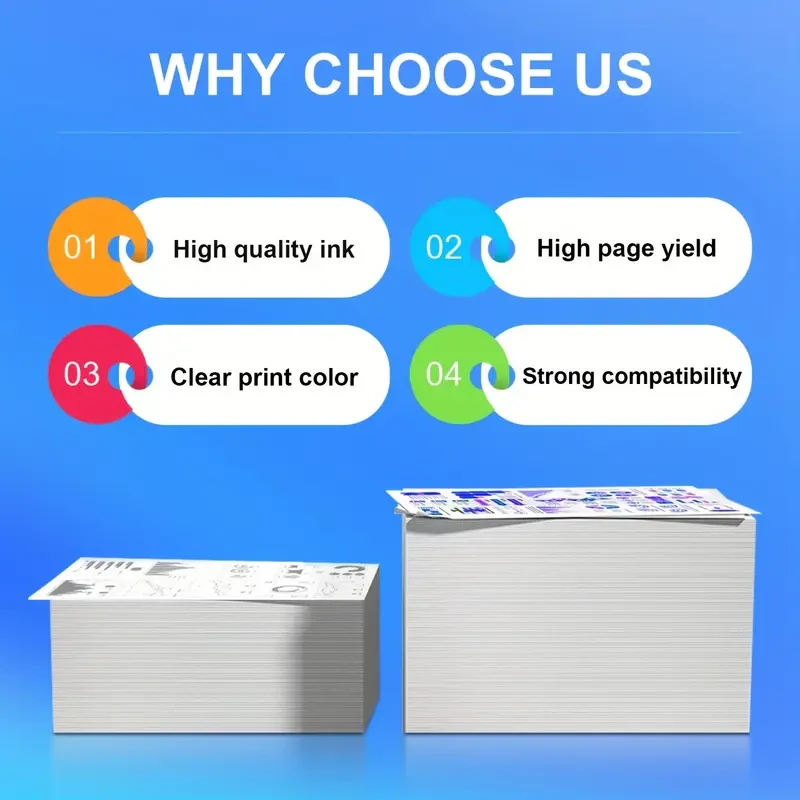 Replacement Ink Cartridges for HP 63XL Compatible with OfficeJet & DeskJet Printers