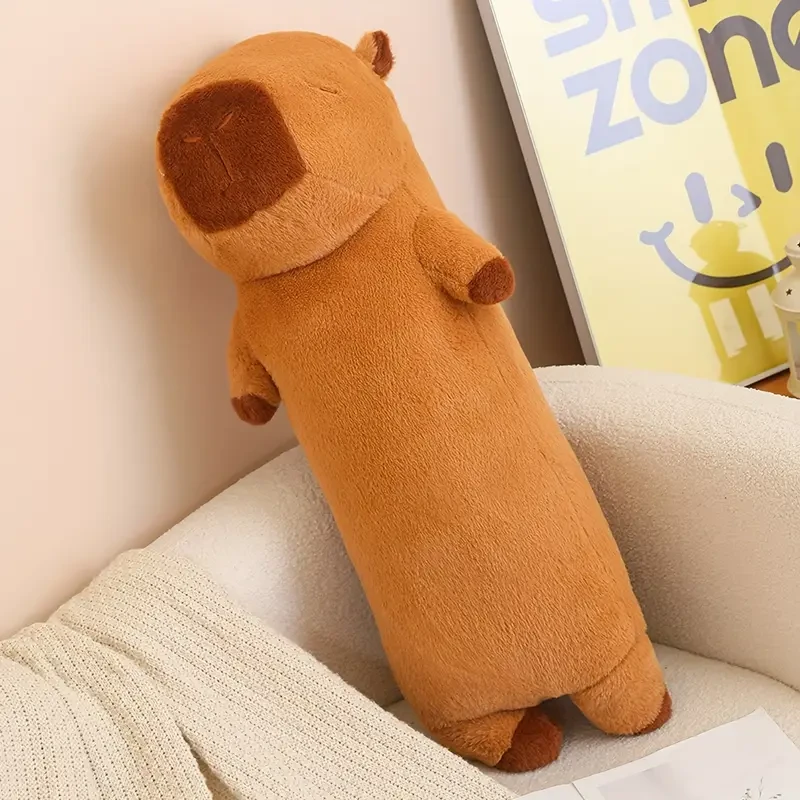 Akkun Extra-Long Capybara Plush Pillow