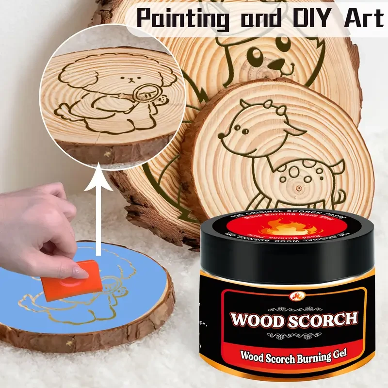 FLYSEA Scorch Burning Gel 4oz (120ml) Precision Wood-Burning Effects Without a Soldering Iron
