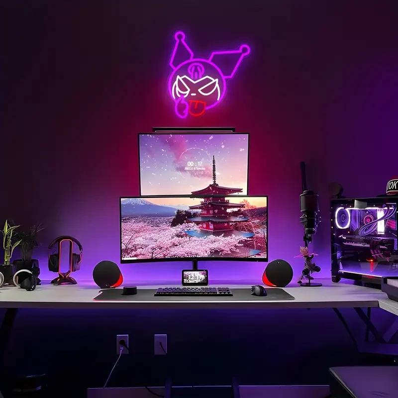 Sanrio Kuromi Neon Sign  Purple Kawaii LED Wall Light (USB)